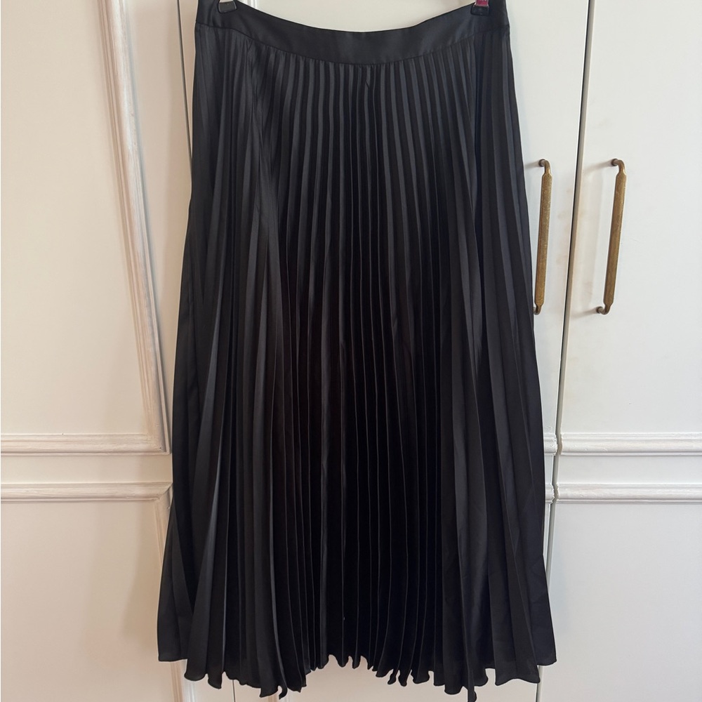 Abercrombie & Fitch Black A-Line Pleated Skirt